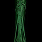 Robe de soirée longue en satin vert élégant, robe de bal, robe de soirée gh4694