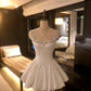 Girlhomeshops-White short satin princess homecoming dress birthday party dress eighth grade dress gh5295
