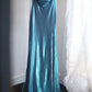 Blue Elegant Satin Long Mermaid Slim Fit Floor Length Ball Gown Evening Gown Prom Dress gh4201