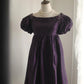 Purple Beaded Vintage Homecoming Dress Short Satin Prom Dress Evening Dress Graduation Dress gh4496