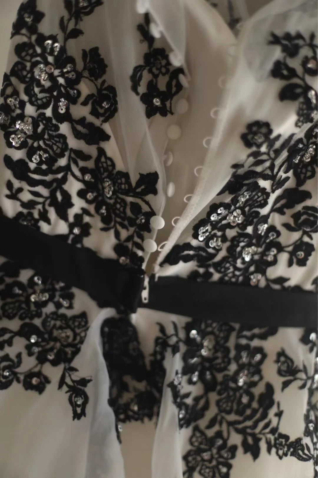 Robe de soirée longue en tulle et dentelle florale style cygne noir, tenue de princesse, gh4324