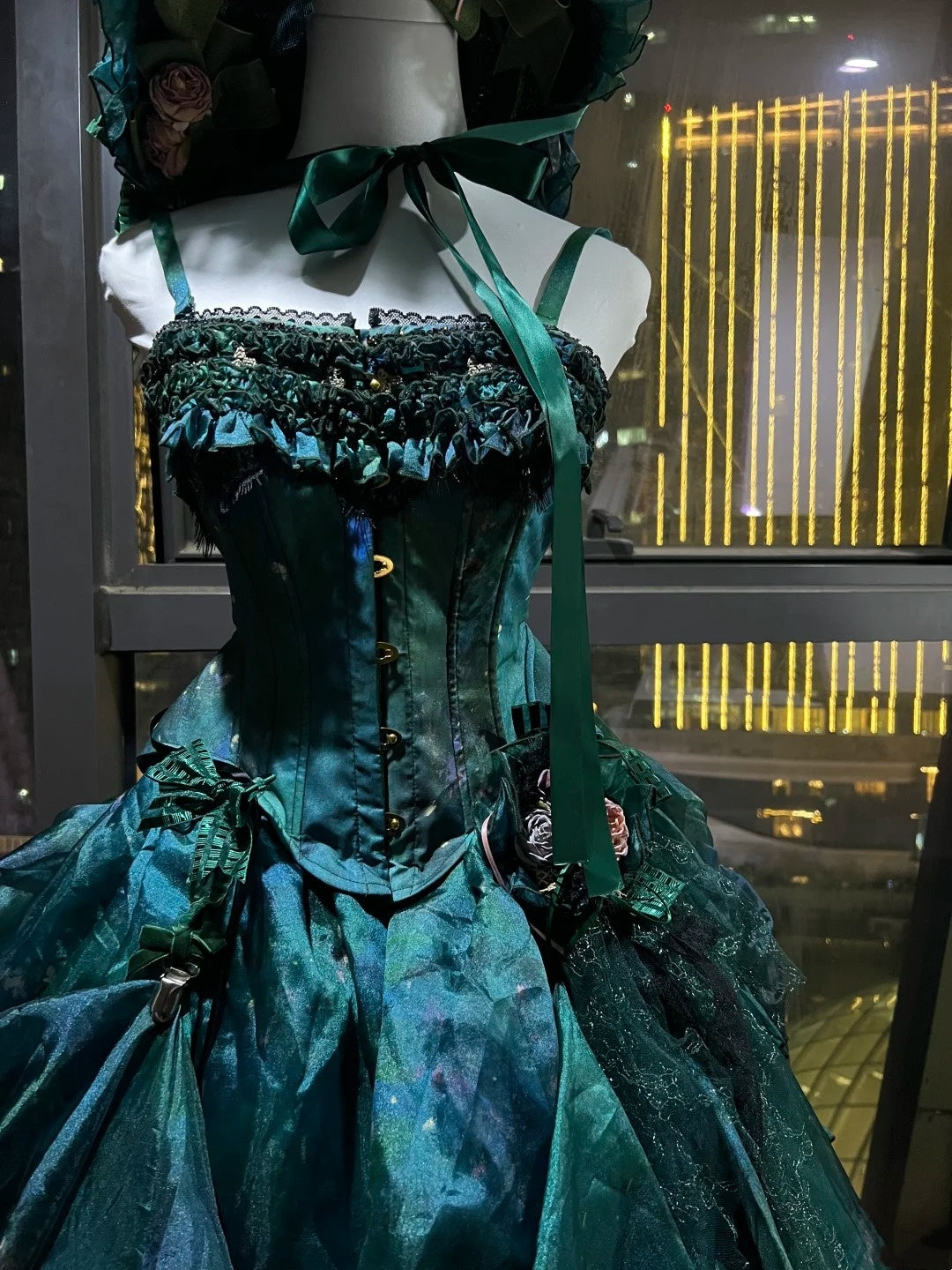 Dazzling And Stunning, Beautiful Manor Princess Emerald Long Formal Dress gh6729