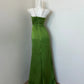 Green simple fashion satin long prom dress evening dress party dress gh4832