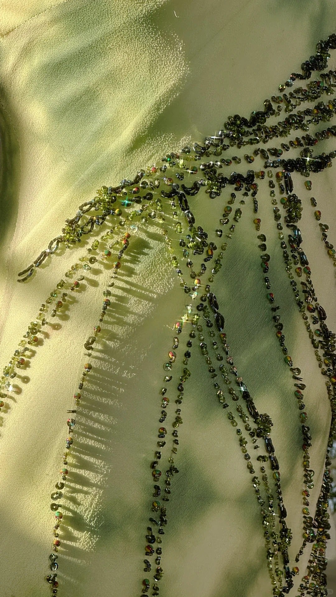 Green Romantic Elegant Exquisite Beaded Backless Long Chiffon Ruffle Homecoming Dress Prom Dress Evening Dress Birthday Vacation Party Dress gh4008