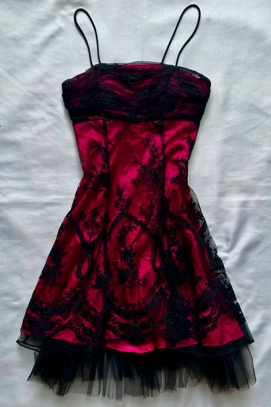 girlhomeshops--Beige/Purple/Red Retro Fashion Unique Short chiffon Homecoming Dress Birthday Outfit gh5613