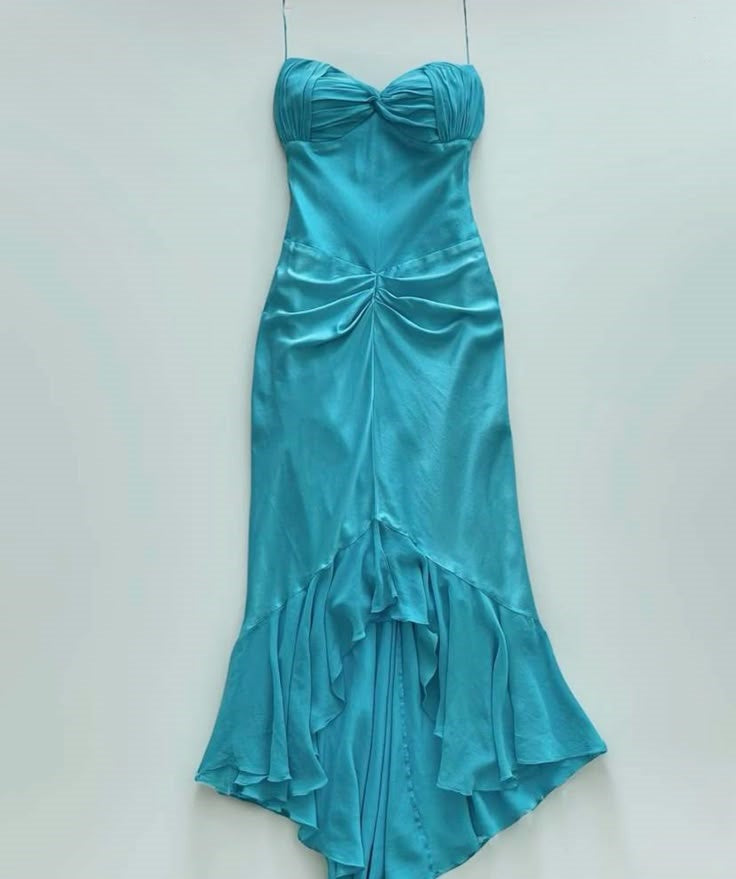 Girlhomeshops-Blue elegant simple long chiffon prom dress evening dress graduation dress gh5199
