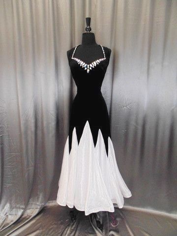 Robe de soirée longue noire et blanche élégante à perles, tenue de soirée gh4222