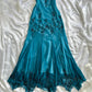 Blue fashion elegant delicate beading spaghetti straps long chiffon elegant ball gown evening dress party dress gh3493