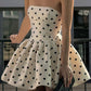 Girlhomeshops-Polka Dot Weiß Fashion Classic Basic Kurzes Satin Homecoming Kleid Geburtstagskleid gh5287