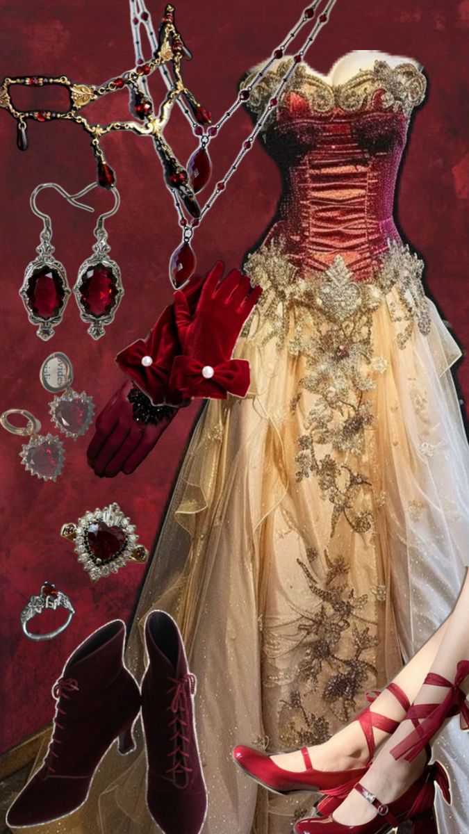 Red gorgeous delicate floral lace long floor-length tulle ball gown evening dress gh3470