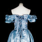 girlhomeshops-Elegant long satin formal ball gown in blue gh6136