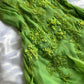 Green shiny fashion exquisite floral beading spaghetti straps long chiffon ruffles long ball gown evening dress party dress gh3403