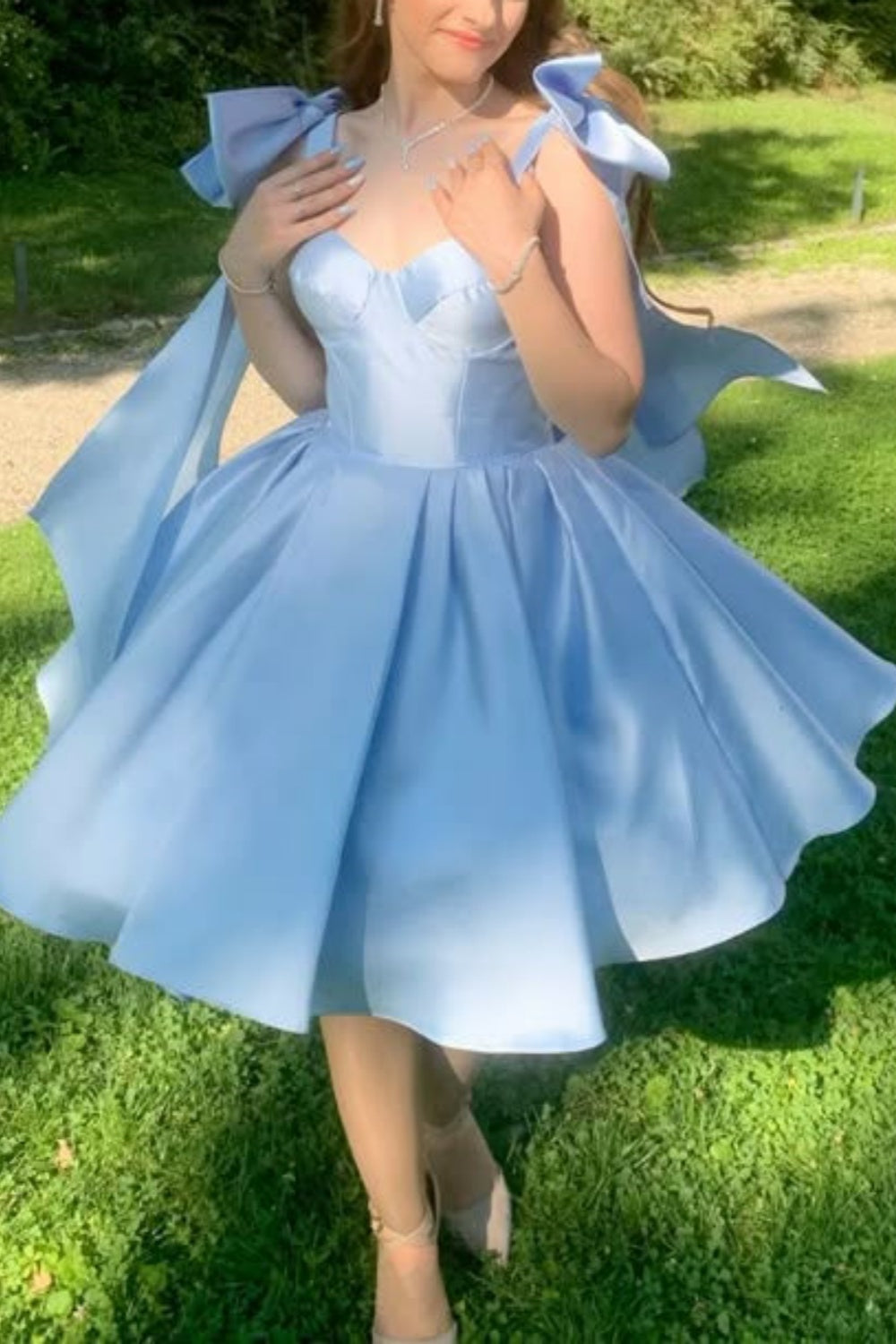 girlhomeshops-White/blue princess color homecoming dresses tight hoco dresses Barbie Princess gh5807