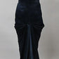 Girlhomeshops-Navy blue simple and fashionable long satin floor-length prom dress evening dress graduation dress gh5198