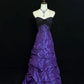 girlhomeshops-Purple Exquisite Beaded Long Satin Ball Gown gh6289