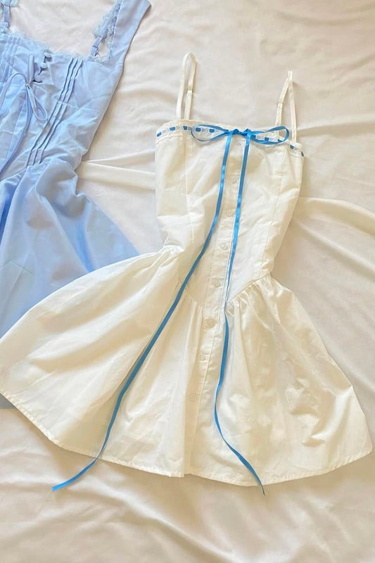 girlhomeshops-Sweet Bow Short Homecoming Dress gh5796