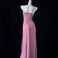 Pink unique stylish elegant spaghetti straps sweetheart neckline long chiffon ruffles floor length ball gown evening gown prom dress gh4075