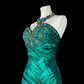 girlhomeshops-Beaded dress, green dress, formal evening gown, long dress gh6141