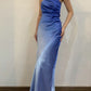 Blue fashion gradient exquisite beading elegant spaghetti straps long satin ball gown evening dress party dress prom dress gh3782
