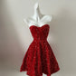 Red Shiny Fashion Short Mini Sequin Homecoming Dress Birthday Party Dress gh3797