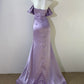 Purple simple fashionable strapless fishbone one-shoulder dress elegant long satin floor-length ball gown evening dress prom dress gh3726