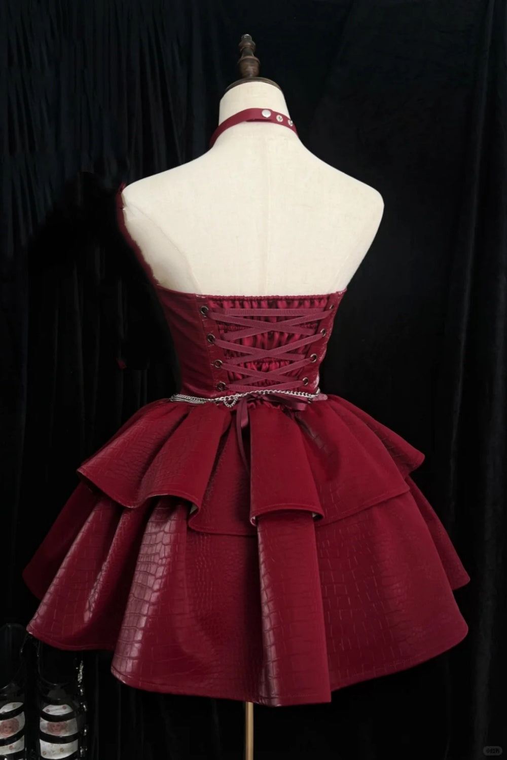 girlhomeshops-Black/Red Short Homecoming Dress Halloween Party Dress Halloween Costume Outfit Halloween gh5771