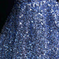 Blue Shiny Princess Sequin Short Fashion Homecoming Dress Prom Dress Evening Dress Elsa's Ice Party gh4367