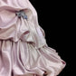 Robe de soirée longue rose avec nœud décoratif et robe de bal longue au sol, robe de cérémonie pour adulte, robe d'anniversaire gh4100