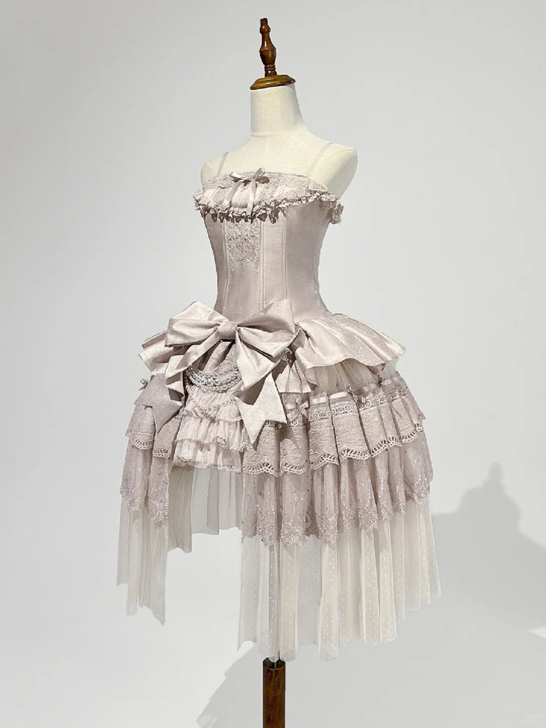 Girlhomeshops - Robe de soirée courte en satin rose, style princesse, tenue de soirée, d'anniversaire, gh5348