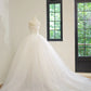 Girlhomeshops-White Fashion Long Tulle Prom Dress Evening Gown Wedding Dress gh5059