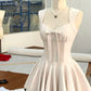 girlhomeshops-White simple homecoming dress satin gh5740