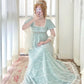 Mint Green Lace Square Neck Short Sleeve Floor-length Gown Retro Rococo Tea Party·Luxury Party Dress gh6738