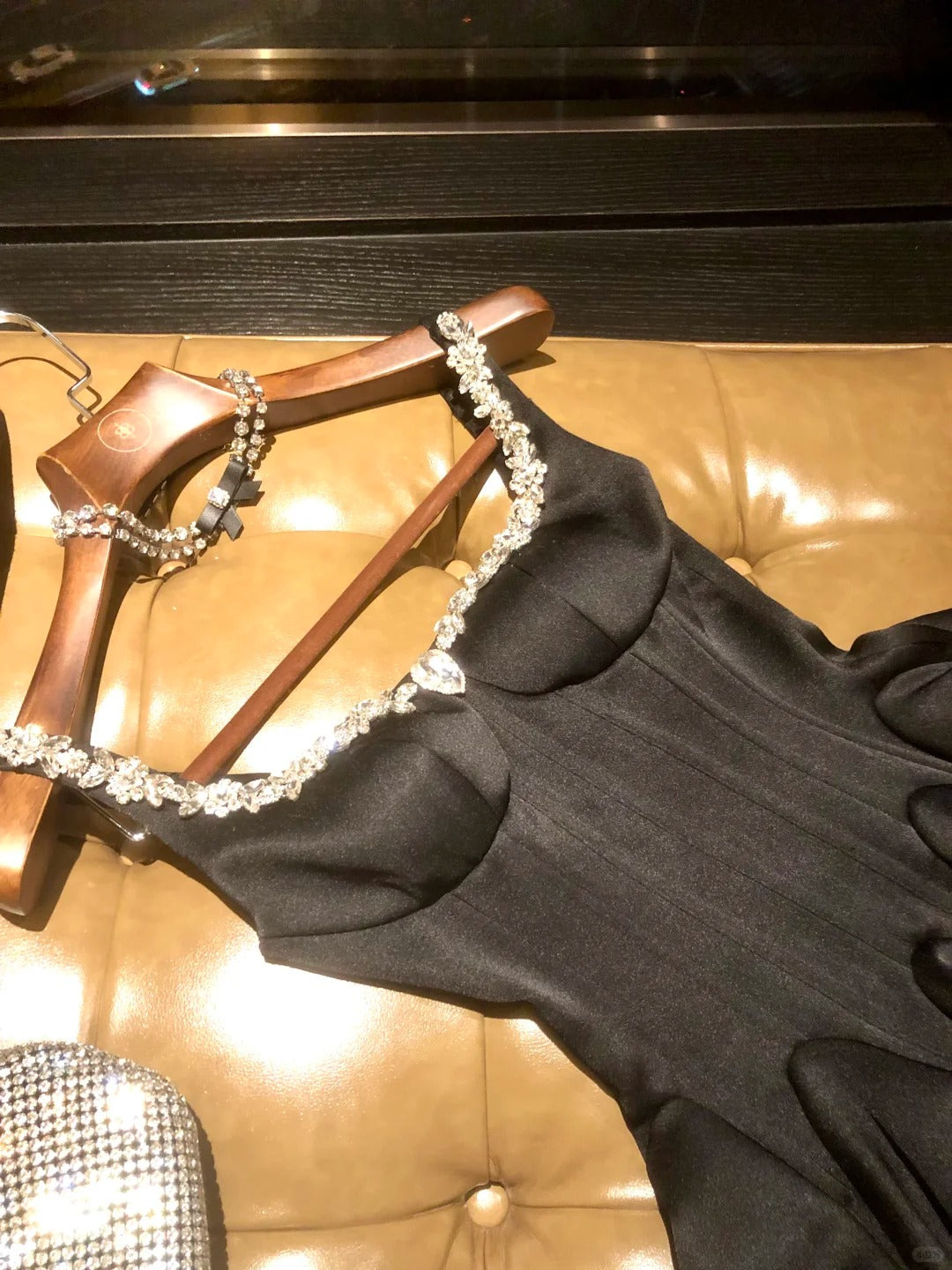 Girlhomeshops-Black short satin princess homecoming dress birthday party dress eighth grade dress gh5298