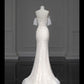 ✨Girlhomeshops-White Sparkling Elegant Mermaid Long Tulle Slimming Prom dress Evening Dress Party Dress gh4991