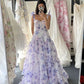Purple Fashion Elegant Floral Long Chiffon Ball Gown Evening Dress Party Dress Graduation Dress gh3225