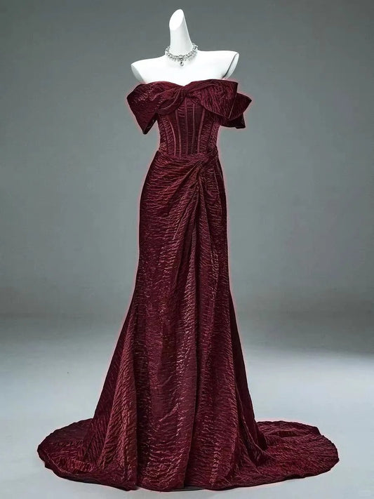 Robe de soirée longue en satin violet, élégante et à la mode, texture exquise, robe de bal, robe de soirée, robe de remise de diplôme, robe de cérémonie pour adulte, gh3847