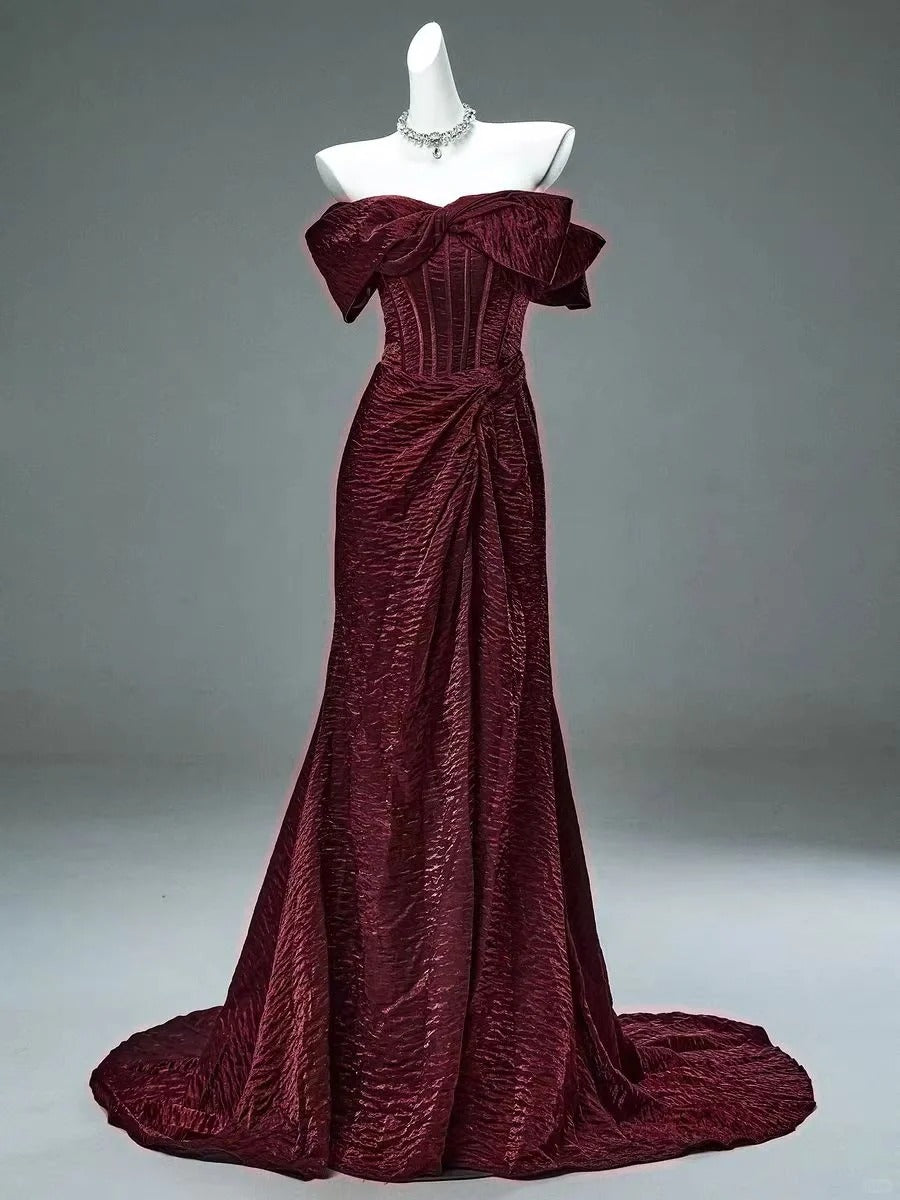 Robe de soirée longue en satin violet, élégante et à la mode, texture exquise, robe de bal, robe de soirée, robe de remise de diplôme, robe de cérémonie pour adulte, gh3847
