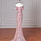 Pink Beautiful Elegant Satin Long Mermaid Slim Floor Length Ball Gown Evening Dress Prom Dress gh4204