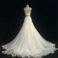 girlhomeshops - Robe de mariée longue en tulle blanc, ornée de perles exquises, magnifique gh6242