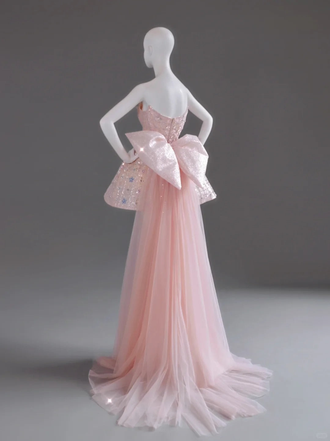 Girlhomeshops-Pink Exquisite Beading Fashion Short Satin Homecoming Dress Birthday Party Dress gh5413