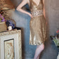 Gold gorgeous vintage beaded sequins elegant long sequin homecoming dress prom dress evening dress cocktail party dress gh4798
