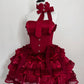 Girlhomeshops-Red Princess Lace Fashion Short Tulle Homecoming Dress Birthday Party Dress gh5415