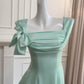 Green long satin dress gh6853