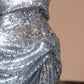 Silver Sparkle Sequin Long Prom Dress Evening Dress Party Dress gh4865