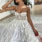 Lace See-Through Underwired White Color Wedding Maxi Dress gh1791
