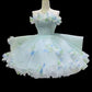 Floral Short Tulle Back-to-School Dress Birthday Dress Party Dress gh6850