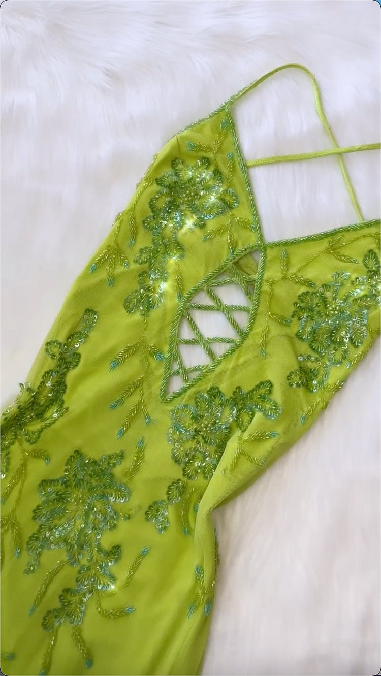 Robe de soirée longue en mousseline de soie, élégante et luxueuse, à la mode, avec perles florales exquises, robe de bal, robe de soirée, robe de bal, gh3706