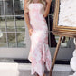 Pink Elegant Fashion Floral Long Slim Fit prom dress Evening Dress Party Dress Bridesmaid Dresses gh3316