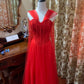 girlhomeshops-Red, Passionate, Exquisitely Beaded Long Formal Ball Gown gh6302