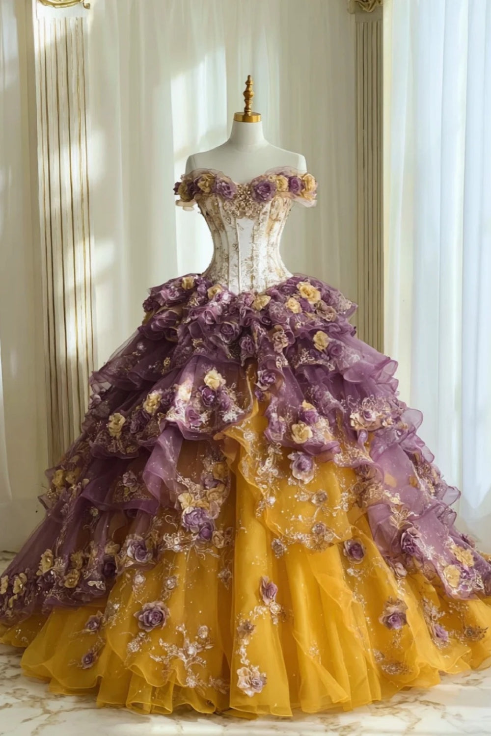 Vintage Court Long Ball Gown gh6712